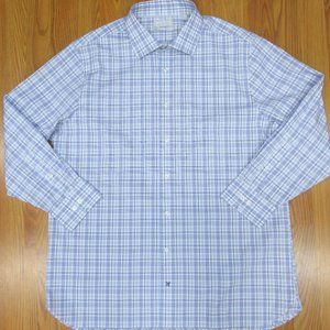 HICKEY FREEMAN CLASSIC FIT 100% COTTON SHIR BLUE PLAID X-LARGE, XL